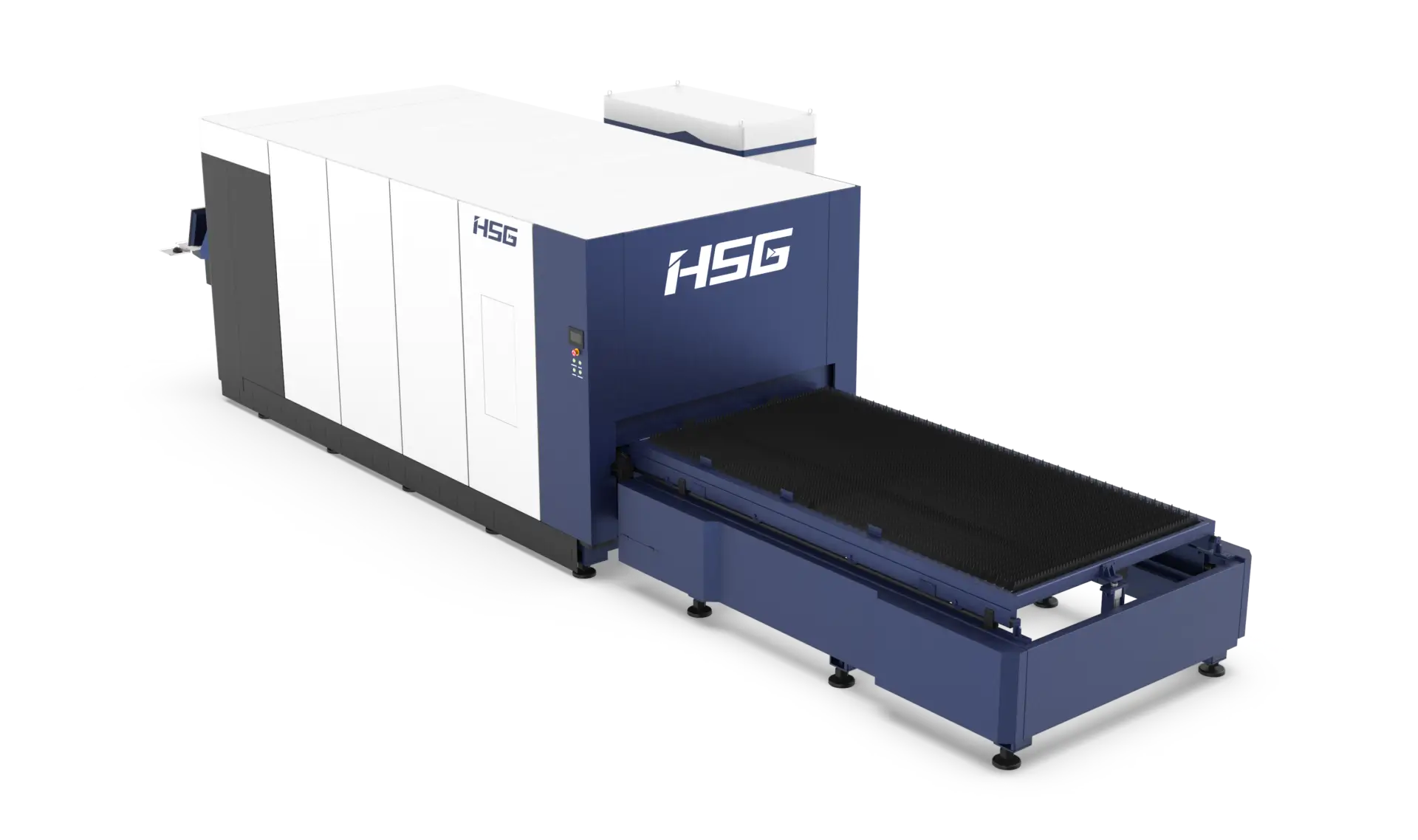 HSG laser fiber G3015X - widok stołu z drugiej strony